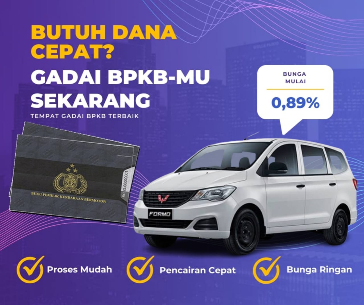 Pinjaman Dana Jaminan Bpkb Mobil Wuling Formo Dapat Pinjaman Berapa? Seperti Ini Simulasinya